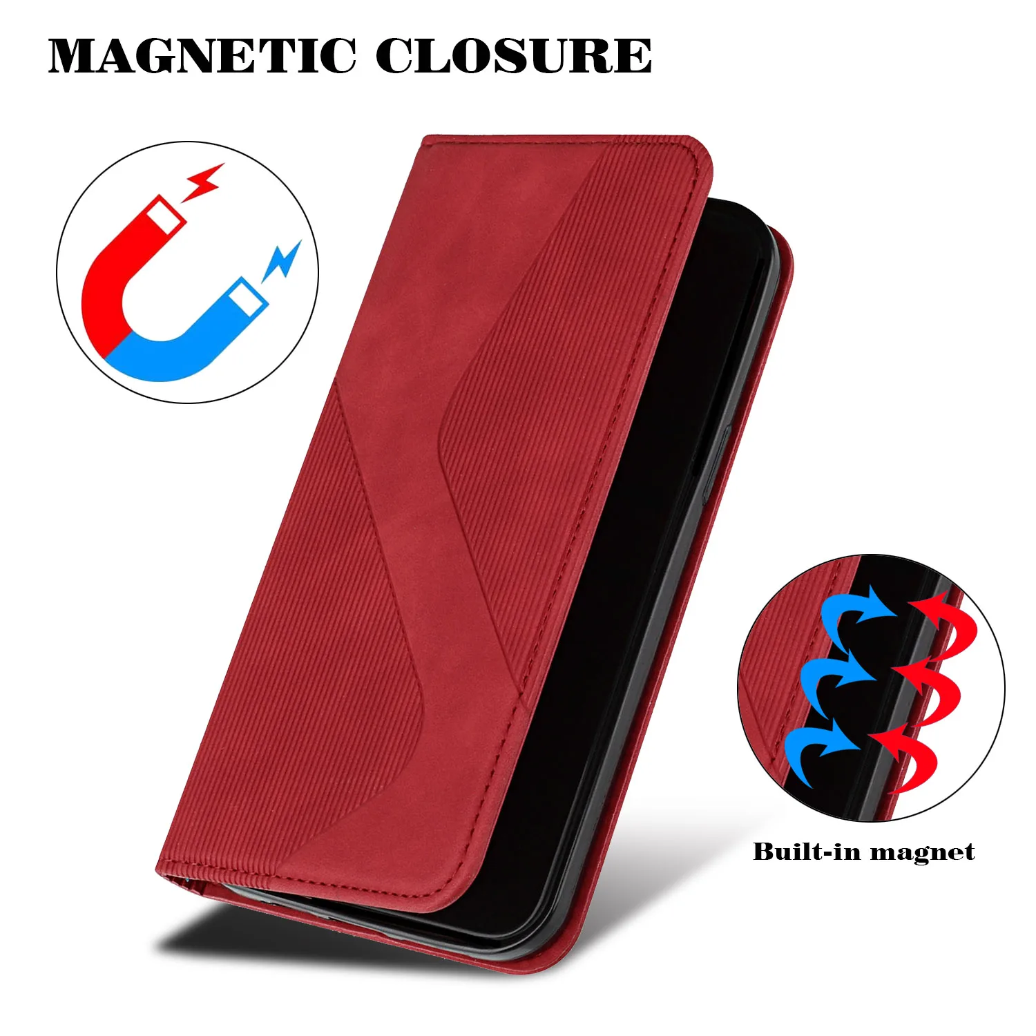 FZT Magnetic Leather Wallet Flip Case on for Samsung Galaxy A57 A37 A17 A07 A56 A36 A26 A16 A06 Phon