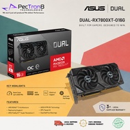 ASUS Dual Radeon RX 7800 XT OC Edition 16GB GDDR6 Graphics Card, PCIe 4.0, HDMI 2.1, DisplayPort 2.1