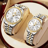 OLEVS jam tangan couple pasangan terbaru 2023 import original asli anti air berlian jam tangan couple elegan mewah rolex