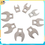 8Pcs 3/8In Drive Crowfoot Wrench 10 to 19mm Metric Foot Open End Spanner Metric for Ratchet Torque W