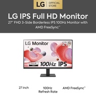 LG 27" FHD 3-Side Borderless IPS 100Hz Monitor with AMD FreeSync™ 27MR400-B