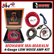 MOHAWK Power Amp Wire Kit Low Noise Car Audio 4GA/8GA Amplifier Kits - MAK8ZN / MAK4LN Subwoofer Woo