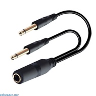zebeaacc 6 35mm Male to 1 4inch Y Splitters Cable 6 35mm to 2x6 35mm Mono TS Music Adapters