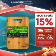 SUNHOUSE NATURAL BAMBOO Chopping Board KS-CH3020B - Size 30x22cm | Antibacterial, anti-odor