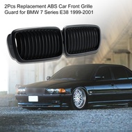 Gucanou กระจังหน้ารถยนต์ ABS อะไหล่2ชิ้น51138125811 51138125812สำหรับ BMW 7 Series E38 1999-2001 2ชิ