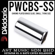 D’ADDARIO’S PWCBS-SS CHROME-PLATED BRASS SLIDE, SMALL, 7 RING SIZE
