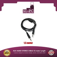 AUX AUDIO STEREO CABLE 1.5-meter Length, 3.5mm Male to 3.5mm Male JACK, 28 AWG 30V