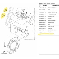 90105-10831 Y15 / Y16 / NVX155 V1-V3 / LC135 YAMAHA PART FRONT CALIPER SCREW