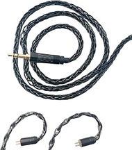 QZXYHYN HiFi in Ear Earphone Replacement Cable 8 Core Silver Plated Copper Upgrade Earphone Cable fo