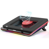IETS GT500 Powerful Turbo-Fan (5000 RPM) RGB Laptop Cooling Pad with Infinitely Variable Speed,Seal 