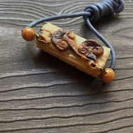 河磨玉巧色雕刻吊墜如意靈芝項鍊車掛/樹樁/枯木逢春