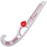 Multi-function Plastic French Curve Sewing Ruler Easy Curve Ruler for Knitters
