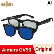Airmars GV90 Smart AI Translator Bluetooth Glasses Touch Change Lens  UV400 HD Calls With Mic
