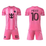 2024/25 Inter Miami No.10 Messi Jersey Kids Boys Girls Football Clothing Sets