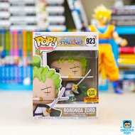 Genuine Funko Pop One piece Figure - Zoro Wano 923 GITD Volcano X Exclusive Stamp