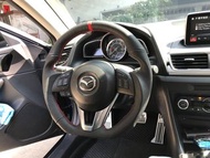 [細活方向盤] 馬自達 MAZDA Mazda2 Mazda3 CX3 CX5 全皮紅環款 變形蟲方向盤 方向盤