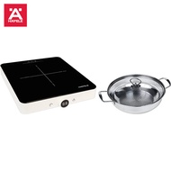 Bếp điện từ đơn Hafele HSI-21FW công suất 2000W tặng kèm Nồi lẩu Inox vung kính