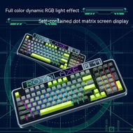 HM XL98 Keyboard mekanik Bluetooth nirkabel tiga Mode RGB efek