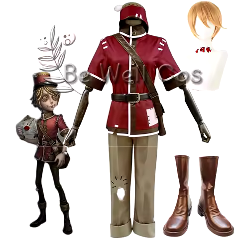 Game Identity V Cosplay Costumes Postman Victor Grantz Cosplay Costume Survivor Original Skin Red Un