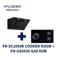 FUJIOH FR-SC2090R Inclined Cooker Hood (Recycling) and FH-GS5030 Gas Hob with 3 Burners