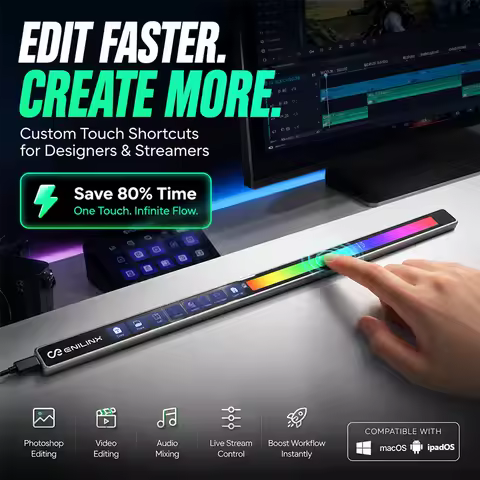 Flexbar Multifunction Customized Touch Bar Customizable Keyboard for Creators & Gamers,2K OLED Scree