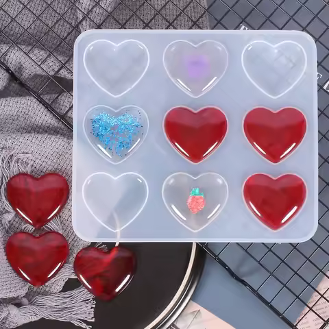 1pc Love Heart Silicone Mold Jewelry Making DIY Tool UV Epoxy Resin Molds Dried Flower Resin Decorat