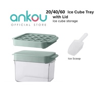 ANKOU Ice Cubes Tray - 20 / 40 / 60  Ice Cube Tray Mold with Lid ZZZ