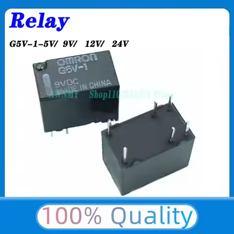 10Pcs/Lot G5V-1-5V/9V/12V/24VDC Relay 6 feet 5V signal relay G5V-1