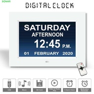 SONAR Calendar Electronic Dashboard Table Large Dementia LCD Screen Alarm Clock