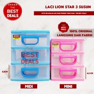 Laci Meja (Plastik) Susun 3 (18, 22 cm) - Lion Star Estima Mini, Midi - Midi, extra bubble