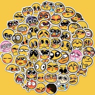 60 Cartoon Emoji Emoji Stickers Sweat Soybean Cute Decoration Funny Phone Case Decorative Waterproof