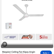 MASPION CEILING FAN MCF52-110 (WHITE) 52 INCH IRON CEILING FAN MCF 52 110 WHITE kipas siling