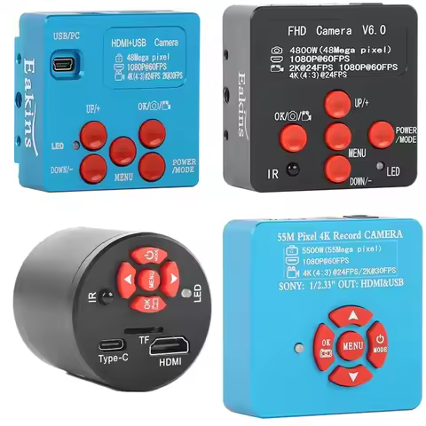 48MP 55MP 8.3MP 4K 2K HDMI USB C Mount Trinocular Microscope Digital Camera Industrial Phone Repair