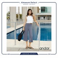 ANDAR Air Cooling Wide Cropped Leggings Women Yoga Pants High Waist Stretch Workout Gym Running Fitn