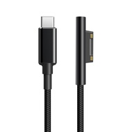 【CozyySpace】 65W 15V 4A Laptop Charging Cable Magnetic High Speed PD Fast Charge Type-C Notebook Power Adapter Converter Cord for Microsoft Surface Pro 3/4/5/6/Go/Book 1/Book 2 Wear-resistant Laptop Charging