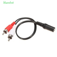 BLUEVELVET Audio Cables Durable 40cm 3.5mm Female Universal 3.5mm to RCA Splitter