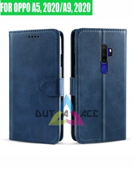 LEATHER CASE  UNTUK OPPO A5 2020 A9 2020 FLIP  WALLET CASE KULIT OPPO A5 2020. A9 2020.  CASING DOMPET KULIT UNTUK  OPPO A5 2020. A9 2020