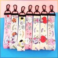 Bt21 Keychain BTS Merchandise Name Strip Cartoon Cute Schoolbag Pendant Mobile Phone Lanyard Streamer