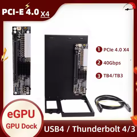 UT4G Notebook External EGPU Adapter USB4 Thunderbolt 4/3 To PCIe X16 PCIE 4.0 X4 GPU Dock Upright Br