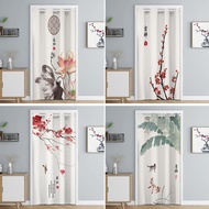 Curtain Noren Entrance Feng Shui Door Curtain Kitchen Door Divider Bedroom Blackout Curtain Aircon Door Curtain Toilet Partition Door Curtain Room Decoration Great For Privacy - （Include Tension Rod）门帘 ML010904