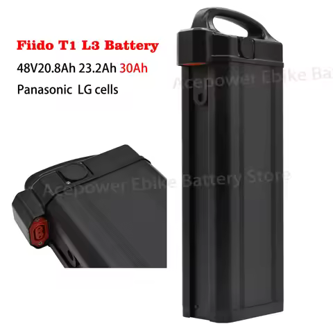 Ebike Battery for Fiido T1 T2 Electric Bike Replacement Battery 48V20Ah 20.8Ah 23.2Ah 30Ah More Powe