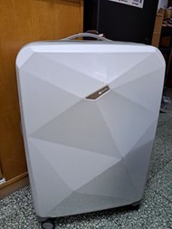Delsey白色幾何硬殼行李箱 30吋