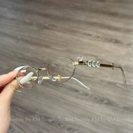 Jen nie glasses with oval eye shape and luxurious stone frame qccc