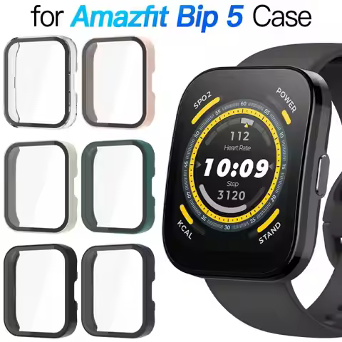 Tempered Glass Screen Protector For Amazfit Bip 5 Protective Cover PC Bumper For Huami Amazfit Bip 5