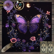 Mystic Tarot Velvet Tablecloth Universe Moon Phase Ritual Magic Board Game Mat