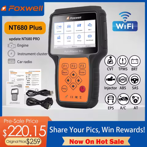 2025 Newerst update version Foxwell NT680 plus All System All Makes Scanner with Special Functions U