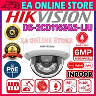 HIK HIKVISION DS-2CD1163G2-LIU 6.0MP POE + COLORVU + MIC / AUDIO Smart Hybrid Light 6MP 2048P IP Dom