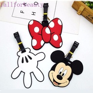 FALLFORBEAUTY Airplane Suitcase Tag, Minnie Mickey Cartoon Luggage Tag, Fasion PVC Aircraft Luggage 