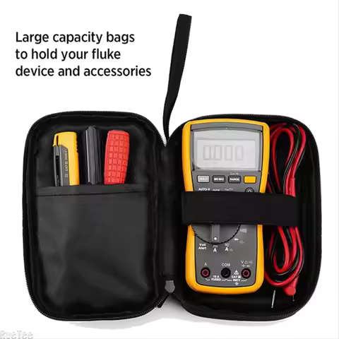 Carrying Case Soft Tool for 117/116/115/114/113 Digital Multimeters 62 Max and More with Smooth Zipp