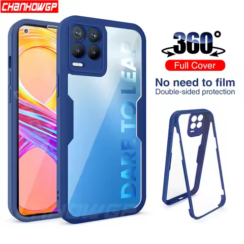 360 Double Front Screen Film Hard Back Case For OPPO Realme C21Y C21Y 9 9i 8 8i 7 6 Pro A54 A74 A94 